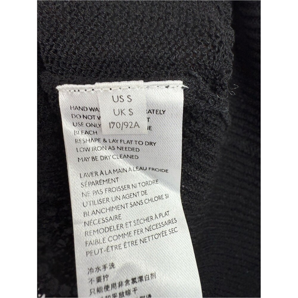 DRA LOS ANGELES shirt black Lace Sleeve Knit Top new with tags - Picture 12 of 15